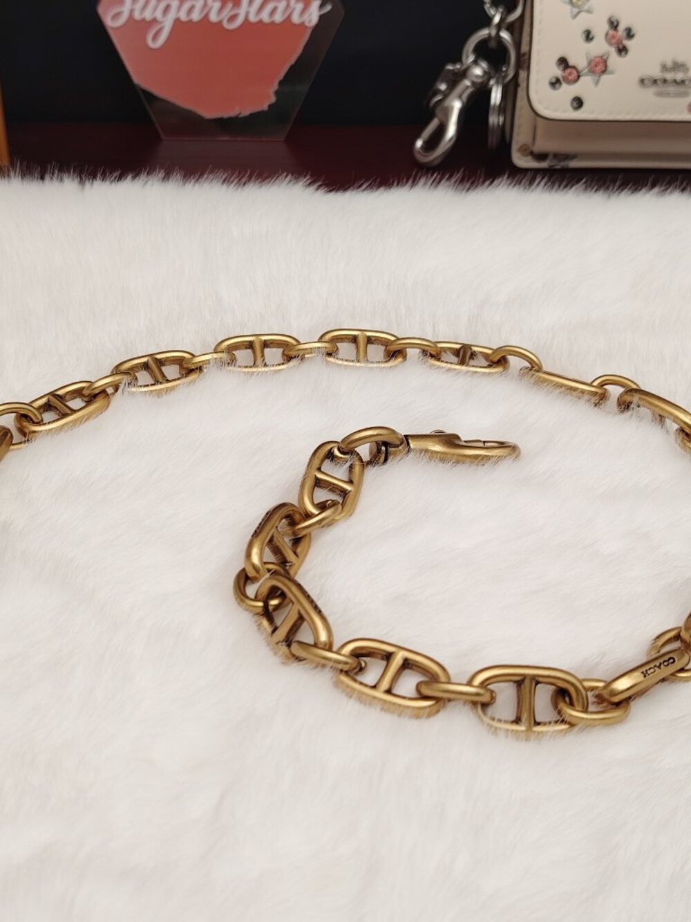 Coach Brass Beat Chain Strap - Picture 5 of 6